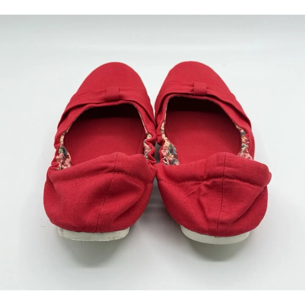 KEEN‎ Women’s 9 Cortona Ballet Bow Canvas Casual Flats Red Shoes Comfort